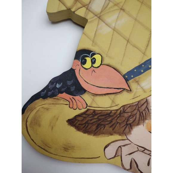 Hand Painted Scarecrow Wooden Wall Art Fall Halloween Autumn Decoration‎ Folk - Picture 10 of 10